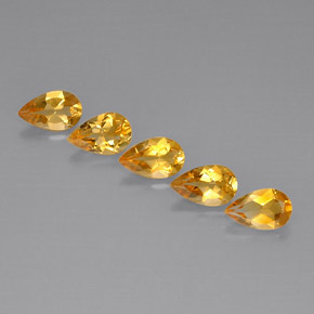 Pedras preciosas de citrino amarelo natural de  ct, formato de pêra, VVS-VS
