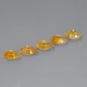 Pedras preciosas de citrino amarelo natural de  ct, formato de pêra, VVS-VS