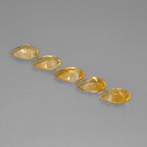 Pedras preciosas de citrino amarelo natural de  ct, formato de pêra, VVS-VS