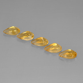 Pedras preciosas de citrino amarelo natural de  ct, formato de pêra, VVS-VS