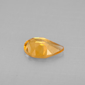 Citrino amarelo natural 0,67ct, formato de pêra, VS
