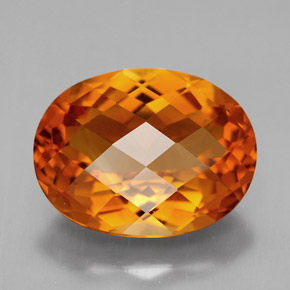 Citrino laranja natural 5,44ct, corte oval, VVS
