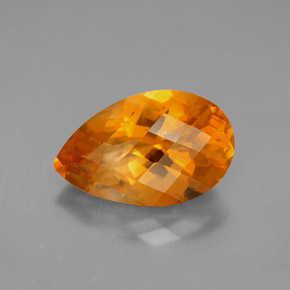 Citrino laranja natural 4,18ct, formato de pêra, VVS