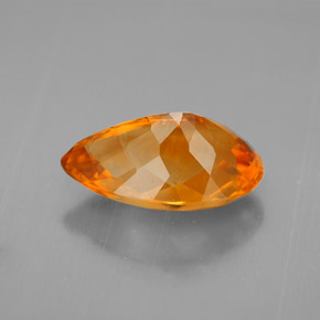Citrino laranja natural 4,18ct, formato de pêra, VVS
