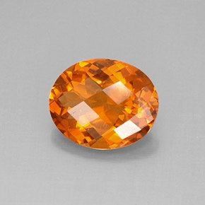 Citrino laranja natural 3,22ct, corte oval, VVS-VS