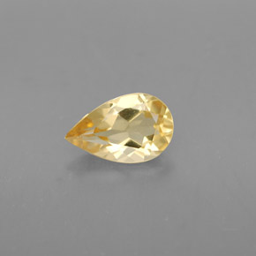 Citrino amarelo natural 0,73ct, formato de pêra, VVS