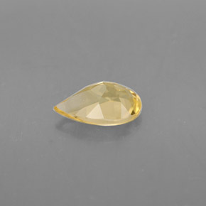 Citrino amarelo natural 0,73ct, formato de pêra, VVS