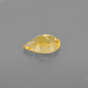Citrino amarelo natural 0,73ct, formato de pêra, VVS
