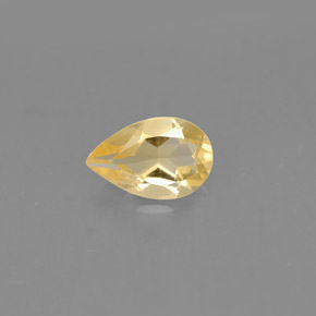 Citrino amarelo natural 0,58ct, formato de pêra, VVS