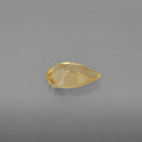 Citrino amarelo natural 0,72ct, formato de pêra, VVS