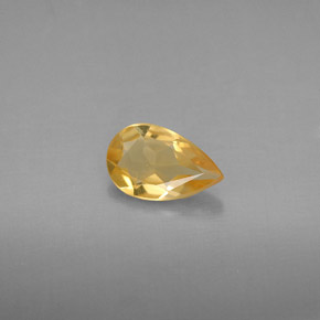 Citrino amarelo natural 0,66ct, formato de pêra, VVS