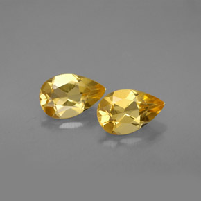 Pedras preciosas de citrino amarelo natural de  ct, formato de pêra, VVS-VS