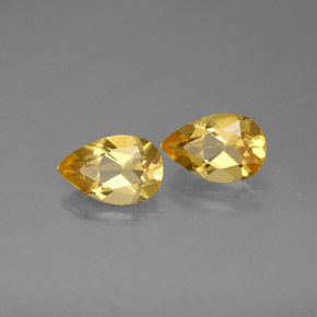 Pedras preciosas de citrino amarelo natural de  ct, formato de pêra, VVS-VS