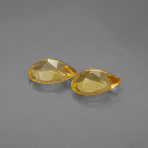 Pedras preciosas de citrino amarelo natural de  ct, formato de pêra, VVS-VS