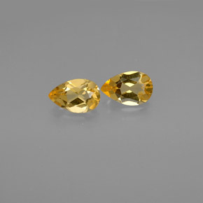 Pedras preciosas de citrino amarelo natural de  ct, formato de pêra, VVS-VS