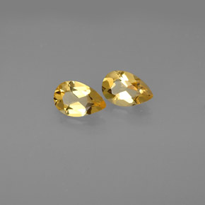Pedras preciosas de citrino amarelo natural de  ct, formato de pêra, VVS-VS
