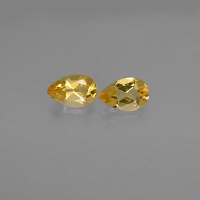 Pedras preciosas de citrino amarelo natural de  ct, formato de pêra, VVS