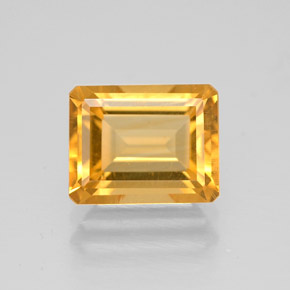 Citrino amarelo natural 1,97ct, corte esmeralda, VVS