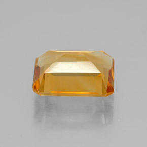 Citrino amarelo natural 2,03ct, corte esmeralda, VVS