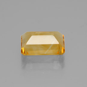 Citrino amarelo natural 1,77ct, corte esmeralda, VVS