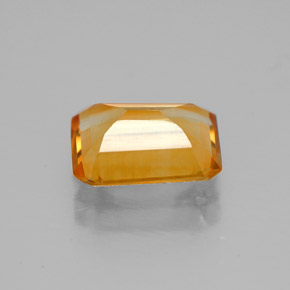 Citrino amarelo natural 1,73ct, corte esmeralda, VVS