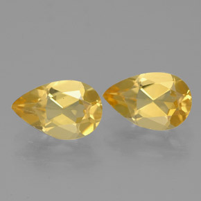 Pedras preciosas de citrino amarelo natural de  ct, formato de pêra, VVS-VS