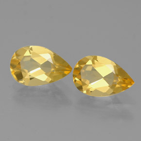 Pedras preciosas de citrino amarelo natural de  ct, formato de pêra, VVS-VS