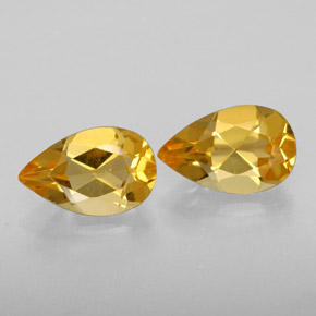 Pedras preciosas de citrino amarelo natural de  ct, formato de pêra, VVS-VS
