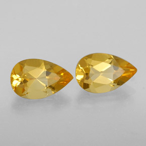 Pedras preciosas de citrino amarelo natural de  ct, formato de pêra, VVS-VS
