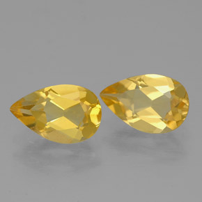 Pedras preciosas de citrino amarelo natural de  ct, formato de pêra, VVS-VS