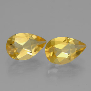 Pedras preciosas de citrino amarelo natural de  ct, formato de pêra, VVS-VS