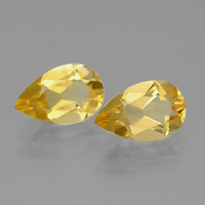 Pedras preciosas de citrino amarelo natural de  ct, formato de pêra, VVS-VS