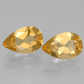 Pedras preciosas de citrino amarelo natural de  ct, formato de pêra, VVS-VS