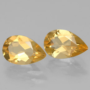 Pedras preciosas de citrino amarelo natural de  ct, formato de pêra, VVS-VS