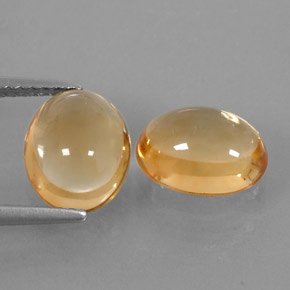 Pedras preciosas de citrino amarelo natural de  ct, corte oval, transparente