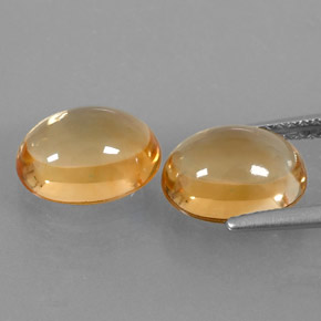 Pedras preciosas de citrino amarelo natural de  ct, corte oval, transparente