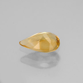Citrino amarelo natural 0,66ct, formato de pêra, VVS-VS