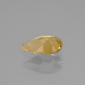 Citrino amarelo natural 0,62ct, formato de pêra, VVS
