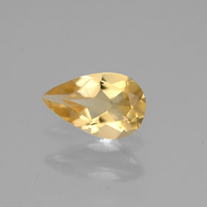 Citrino amarelo natural 0,65ct, formato de pêra, VVS-VS