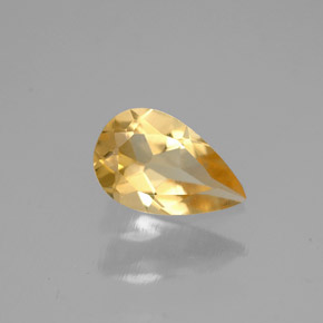 Citrino amarelo natural 0,65ct, formato de pêra, VVS-VS