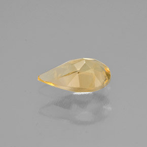 Citrino amarelo natural 0,65ct, formato de pêra, VVS-VS