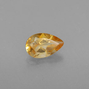 Citrino amarelo natural 0,78ct, formato de pêra, VS