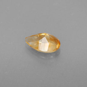 Citrino amarelo natural 0,78ct, formato de pêra, VS