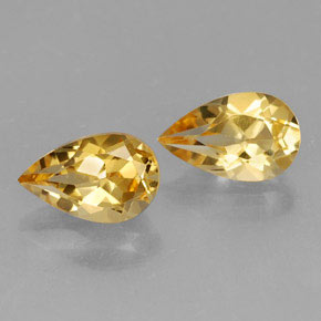Pedras preciosas de citrino amarelo natural de  ct, formato de pêra, VVS-VS