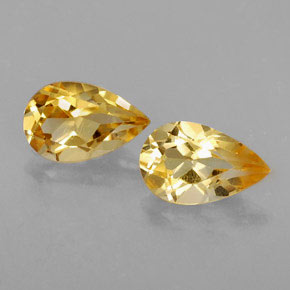 Pedras preciosas de citrino amarelo natural de  ct, formato de pêra, VVS-VS