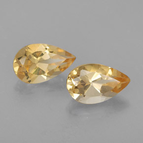Pedras preciosas de citrino amarelo natural de  ct, formato de pêra, VVS