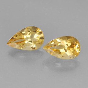 Pedras preciosas de citrino amarelo natural de  ct, formato de pêra, VVS