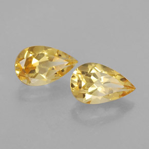 Pedras preciosas de citrino amarelo natural de  ct, formato de pêra, VVS