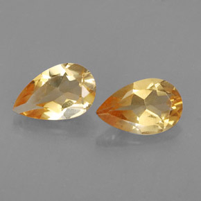 Pedras preciosas de citrino amarelo natural de  ct, formato de pêra, VVS-VS