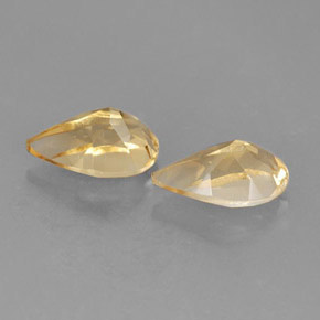 Pedras preciosas de citrino amarelo natural de  ct, formato de pêra, VVS